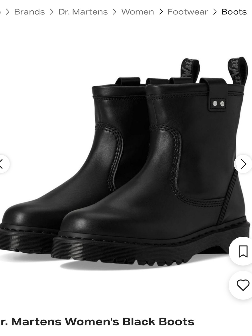 Dr Martens Anistone lo black leather combat boots women’s 8